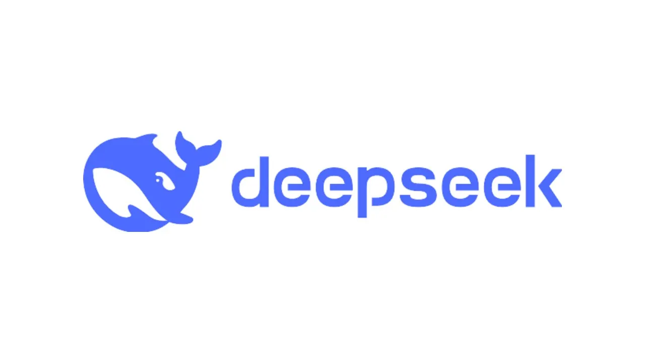 Logotipo da DeepSeek sobre fundo branco
