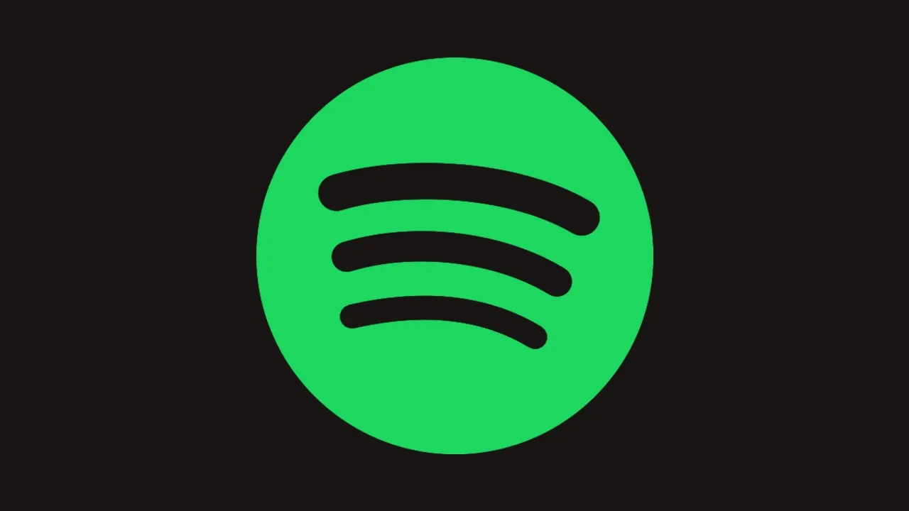 Logotipo do Spotify em verde sobre fundo escuro