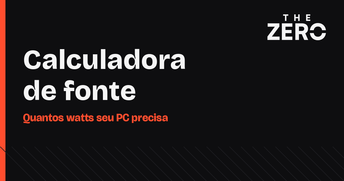 Arte com o texto Calculadora de fonte e a marca The Zero sobre fundo escuro