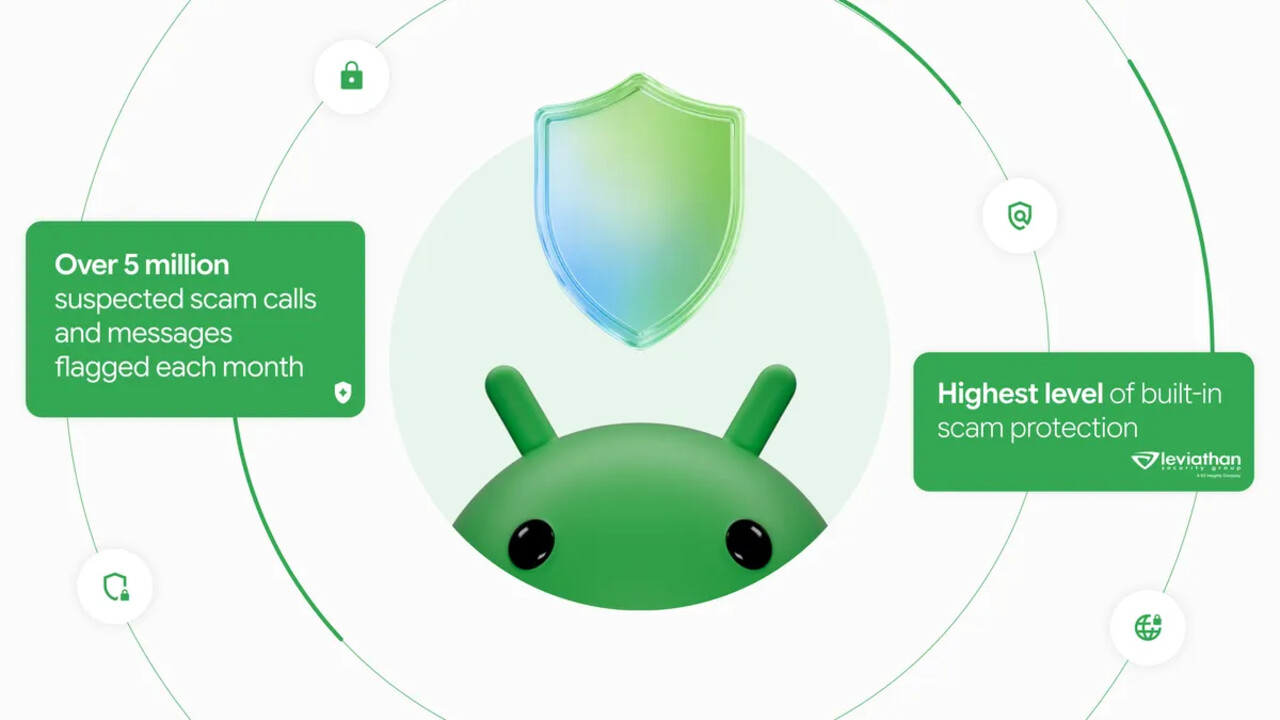 Celular Android exibindo alerta de golpe em ligação, em ilustração oficial do Google